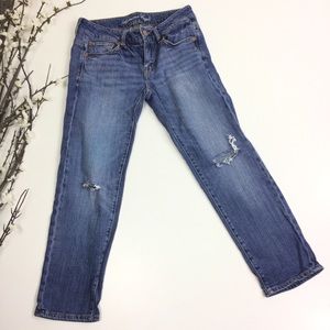American Eagle Boy Fit Medium Wash Straight Jeans